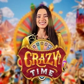 Crazy Time logo by Evolution at Uspin Casino